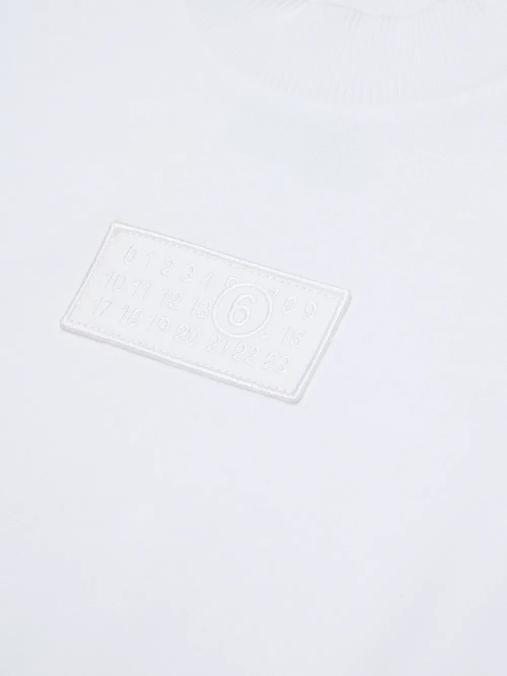 MM6 Maison Margiela Kids number-patch cropped sweatshirt Wit