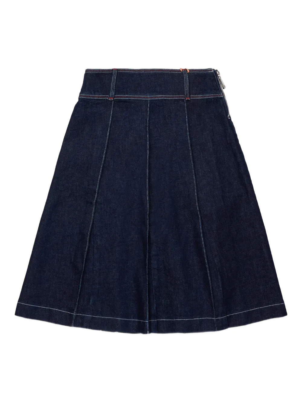 MAX&Co. Kids pleated denim skirt Blauw