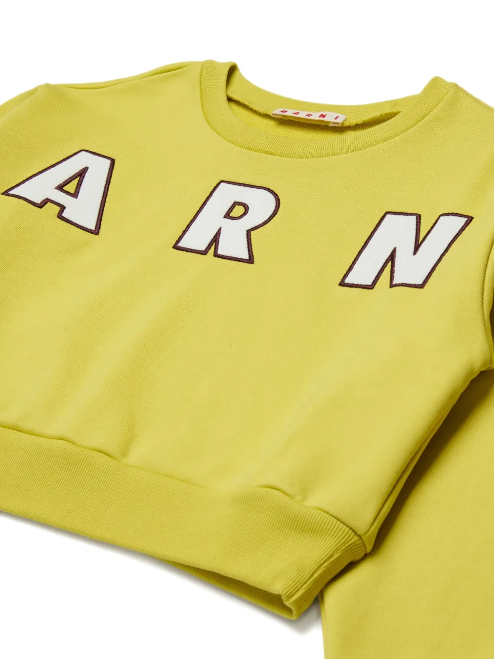 Marni Kids Katoenen sweater met logoprint Groen