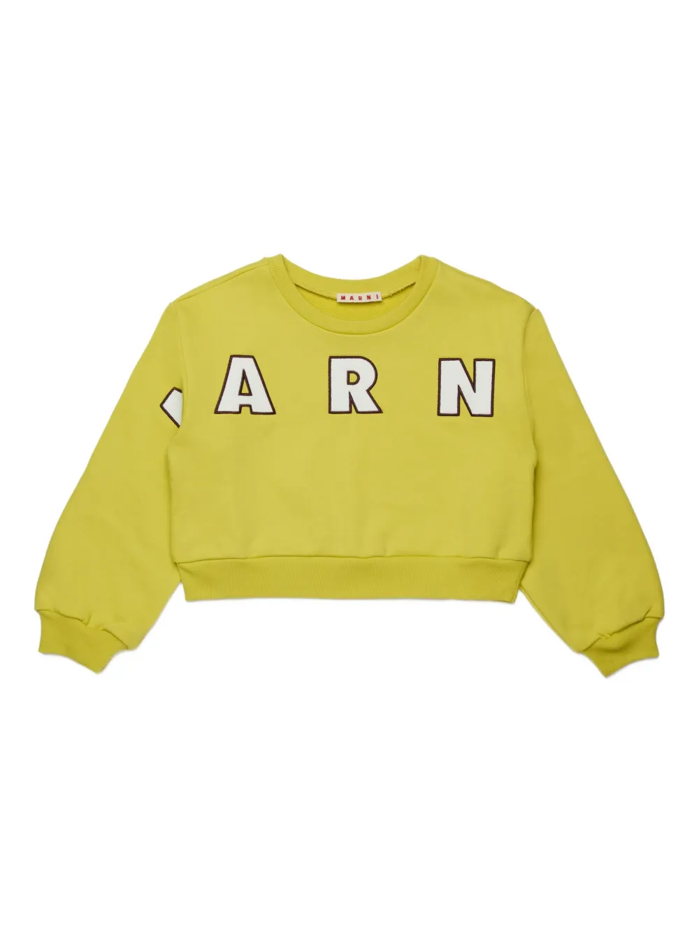 Marni Kids Katoenen sweater met logoprint Groen
