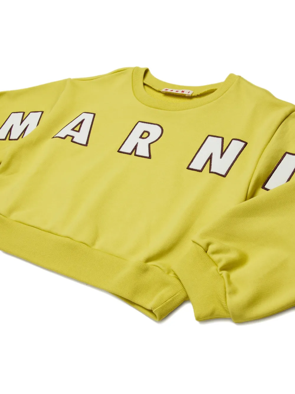 Marni Kids Katoenen sweater met logoprint Groen