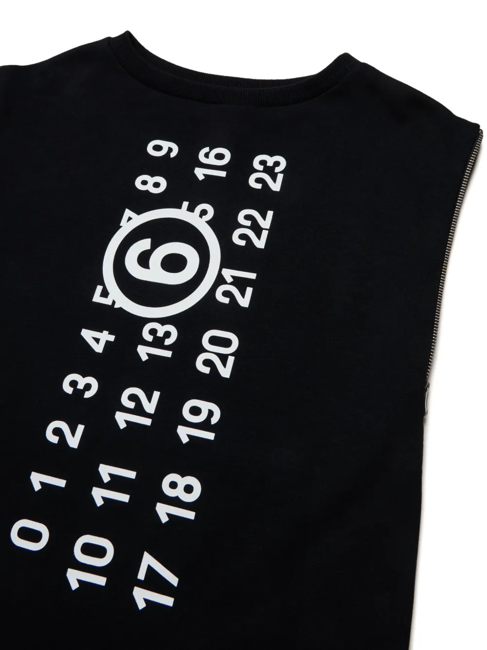 MM6 Maison Margiela Kids Jurk met Numbers-patroon Zwart