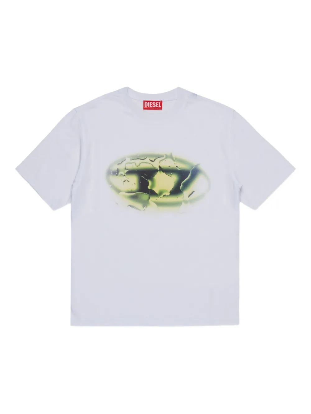 Diesel Kids Oval D T-shirt Wit