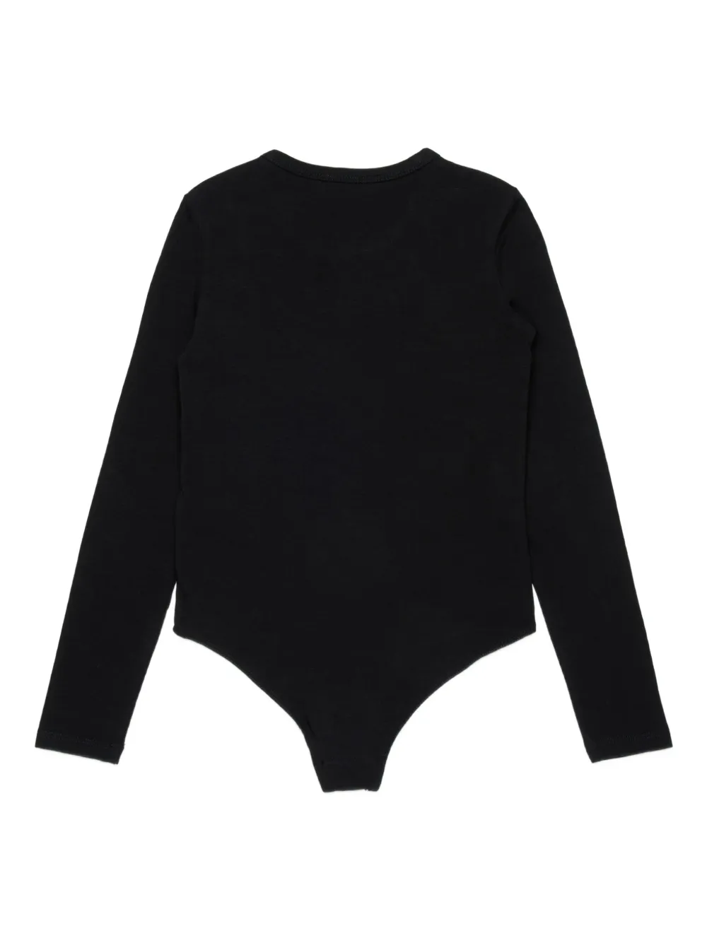 Diesel Kids Balat Oval D logo-embroidered bodysuit Zwart