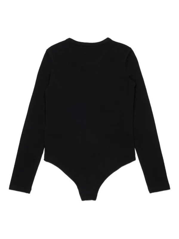 Diesel Kids Balat Oval D logo-embroidered Bodysuit Black