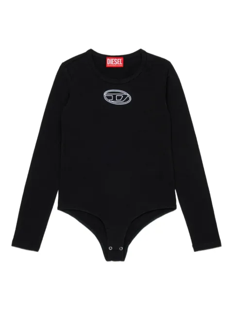 Diesel Kids Balat Oval D logo-embroidered bodysuit
