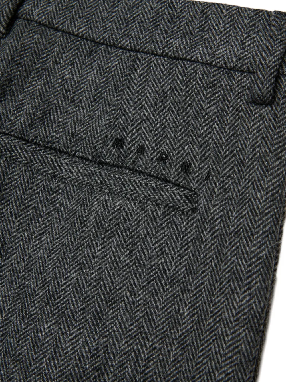 Marni Kids Broek met visgraatpatroon Grijs