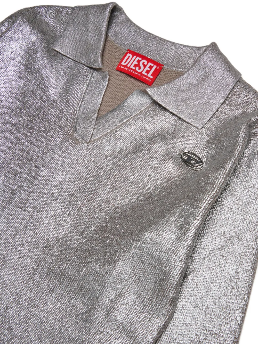 Diesel Kids Jurk met metallic-effect Zilver