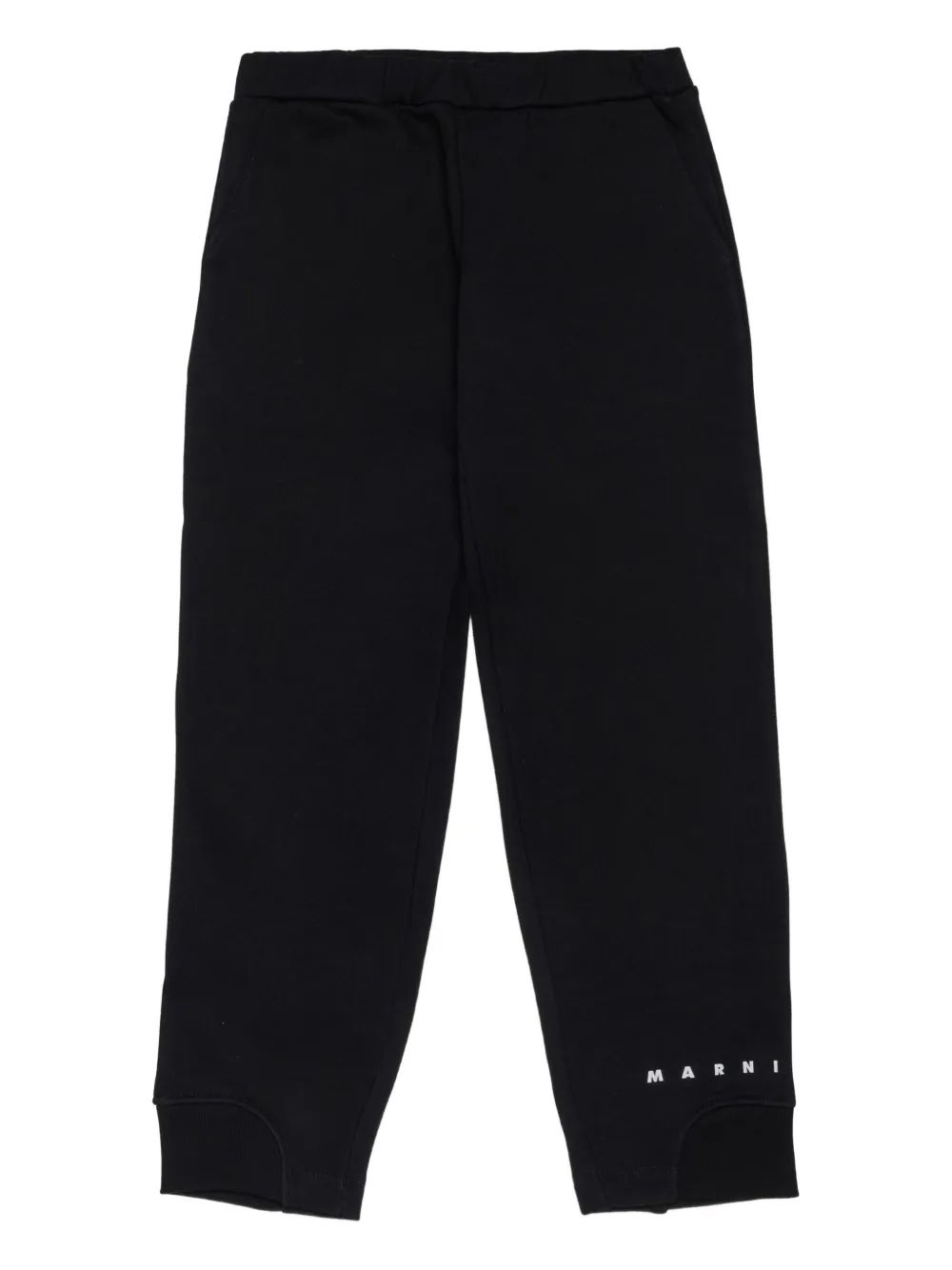 Marni Kids Trainingsbroek met elastische tailleband en logodetail Zwart