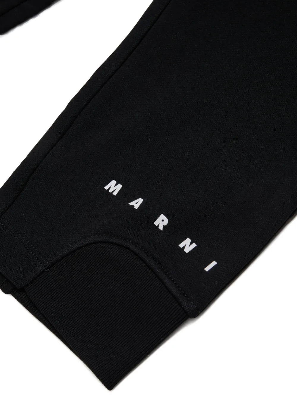 Marni Kids Trainingsbroek met elastische tailleband en logodetail Zwart