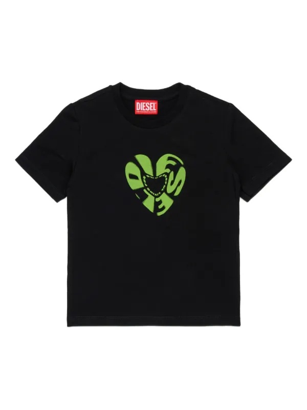 DIESEL ディーゼル ハートロゴ クロップド Tシャツ S ブラック Y2K 29997716_60032817_600.jpg