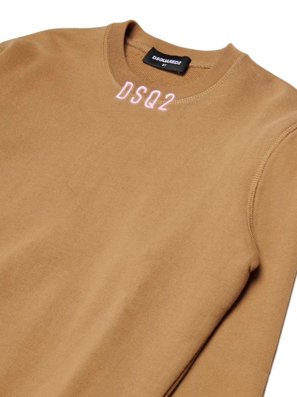 DSQUARED2 KIDS Sweater met geborduurd logo Beige