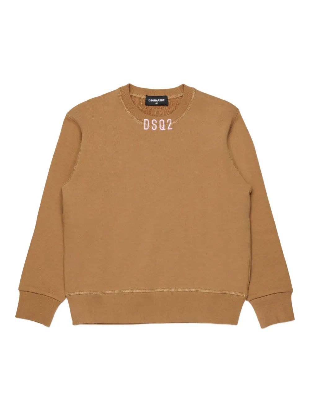 DSQUARED2 KIDS Sweater met geborduurd logo Beige