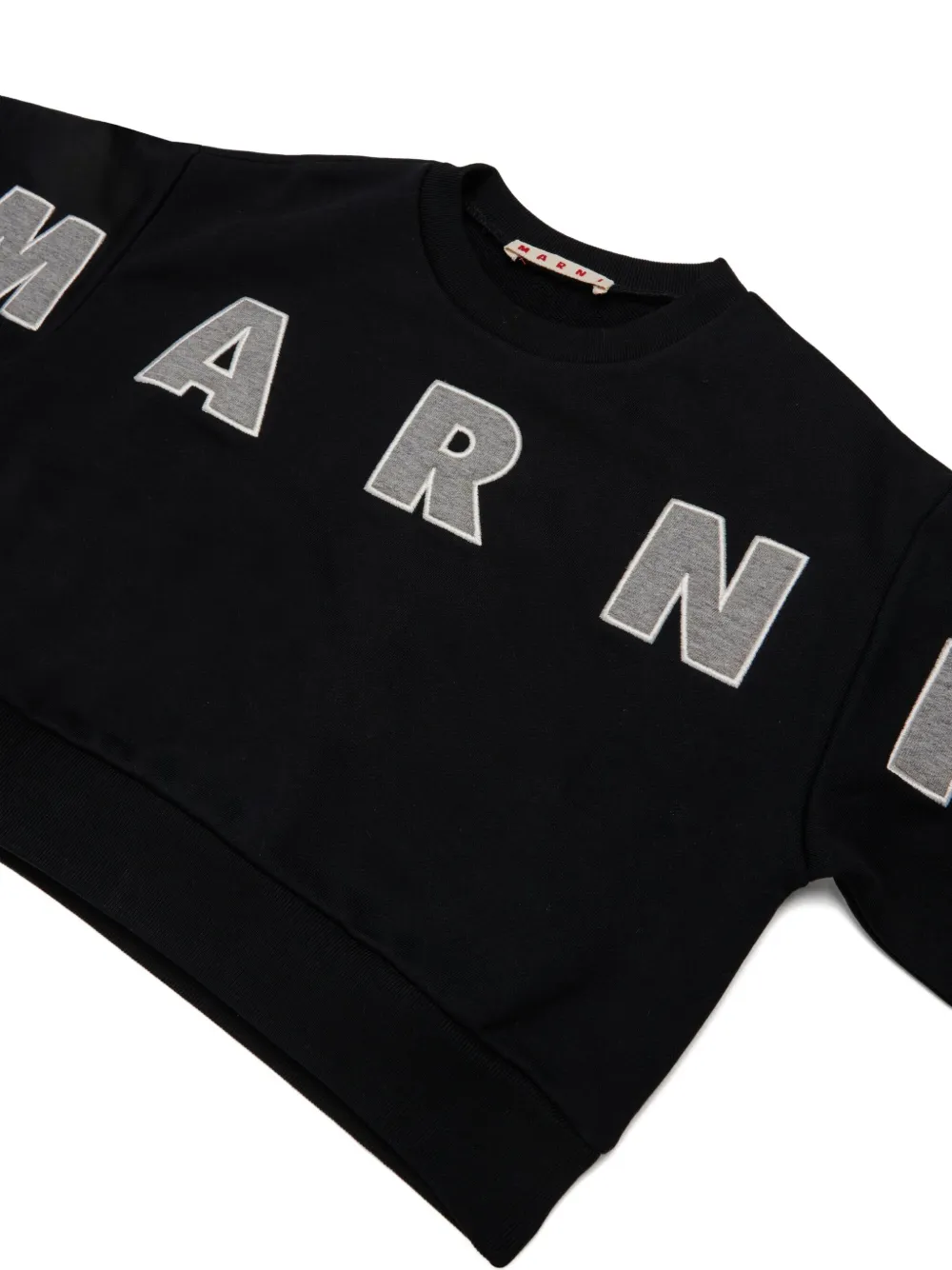 Marni Kids logo-embellished sweatshirt Zwart
