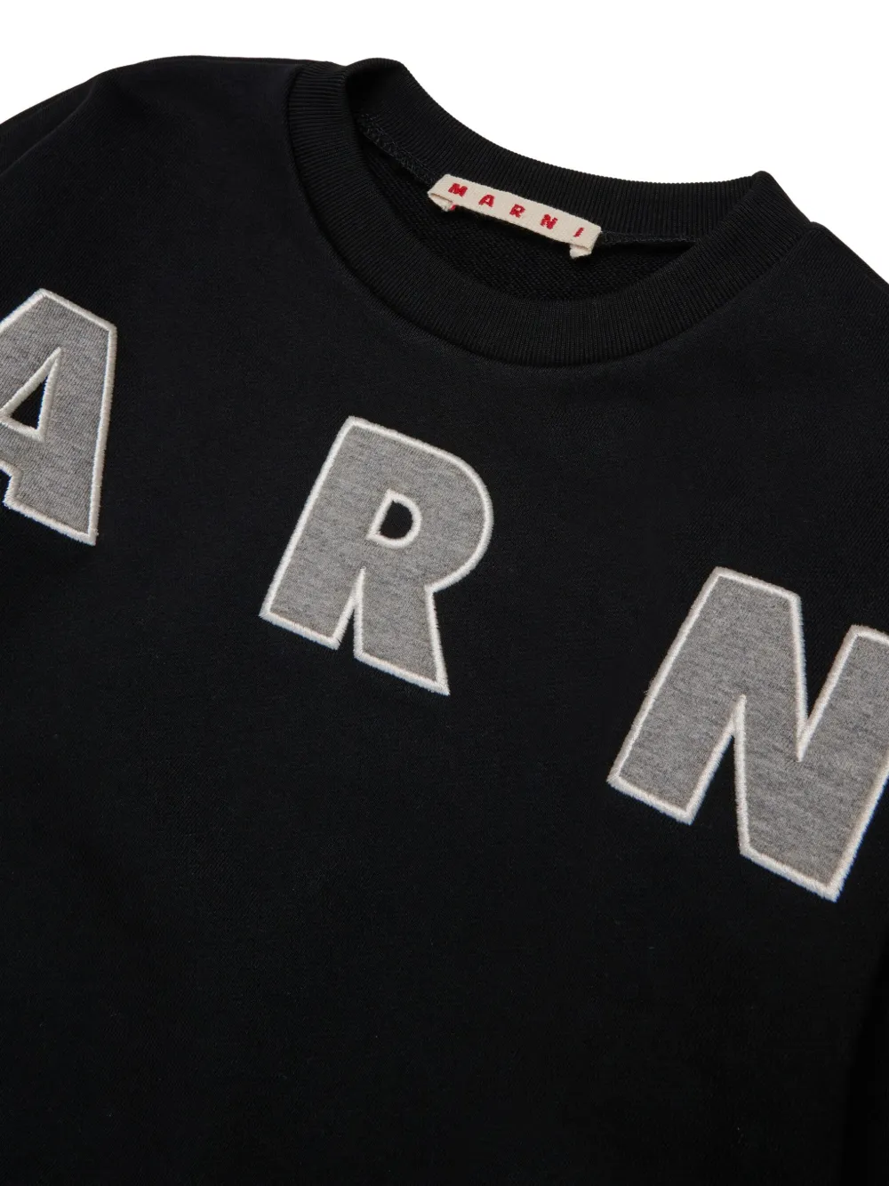 Marni Kids logo-embellished sweatshirt Zwart