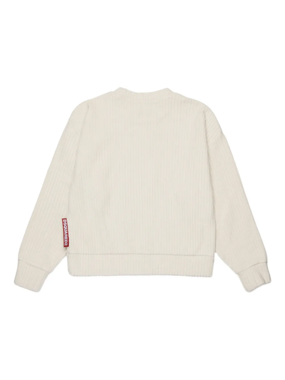 DSQUARED2 KIDS Ribgebreide trui Beige