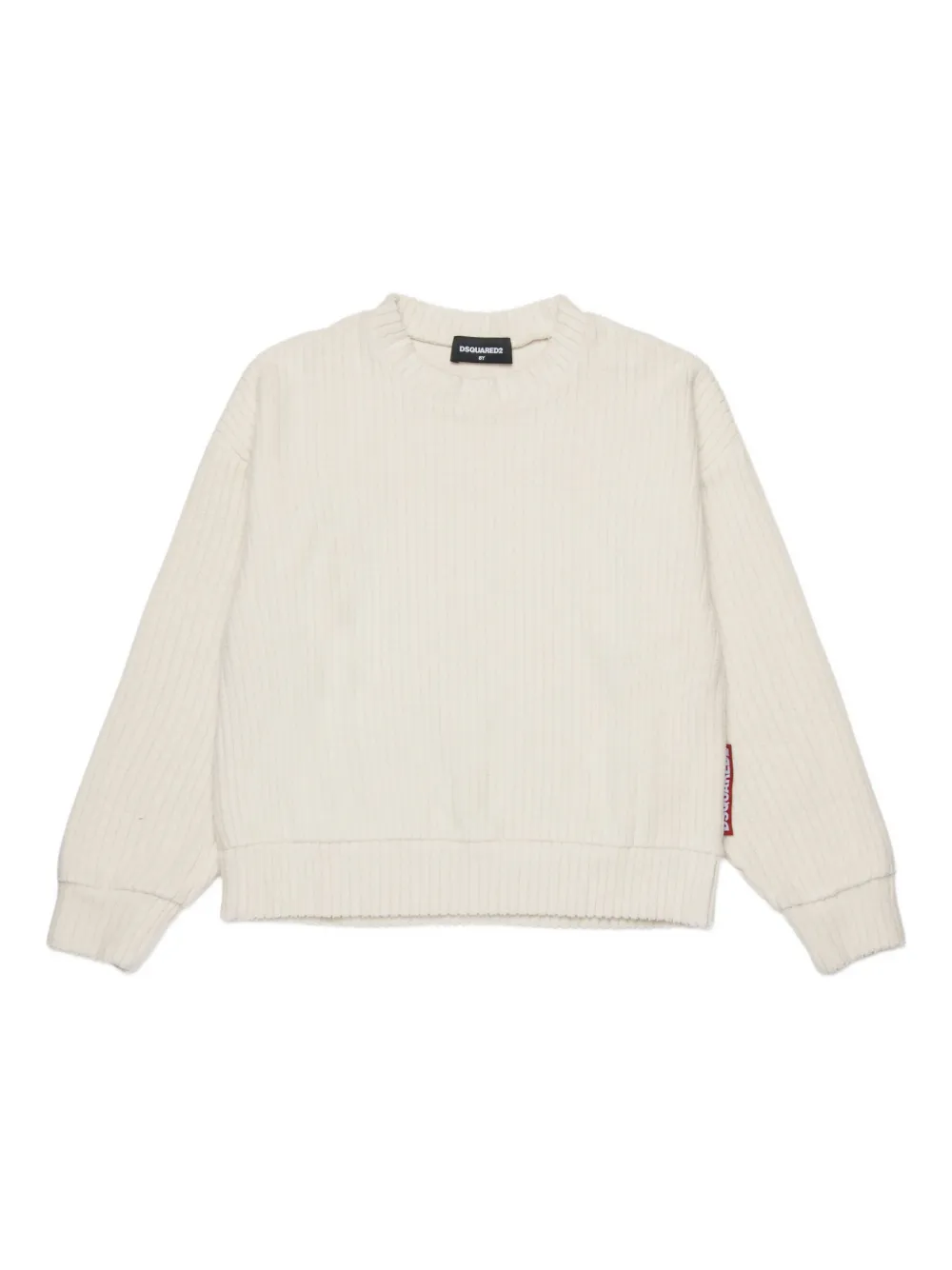 DSQUARED2 KIDS Ribgebreide trui Beige