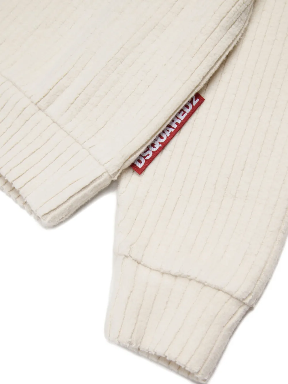 DSQUARED2 KIDS Ribgebreide trui Beige