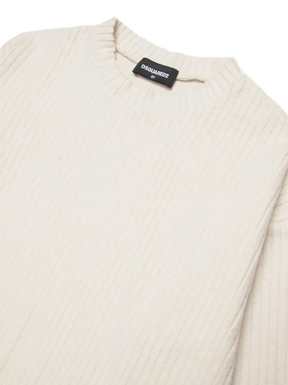DSQUARED2 KIDS Ribgebreide trui Beige