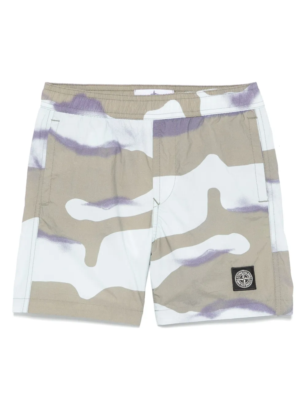 Stone Island Junior ロゴ スイムショーツ - ブルー Stone Island Junior ロゴ スイムショーツ - ブルー