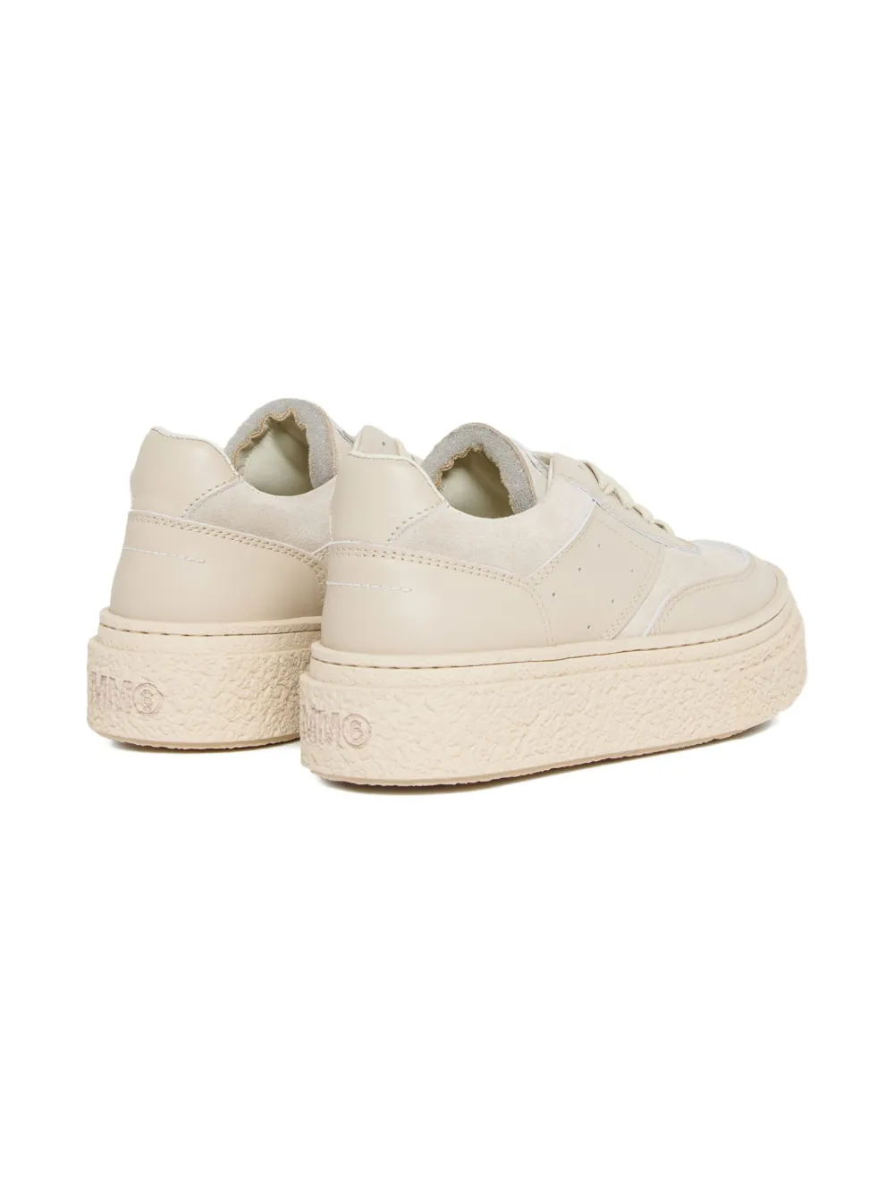 MM6 Maison Margiela Kids platform leather-suede trainers AH78F