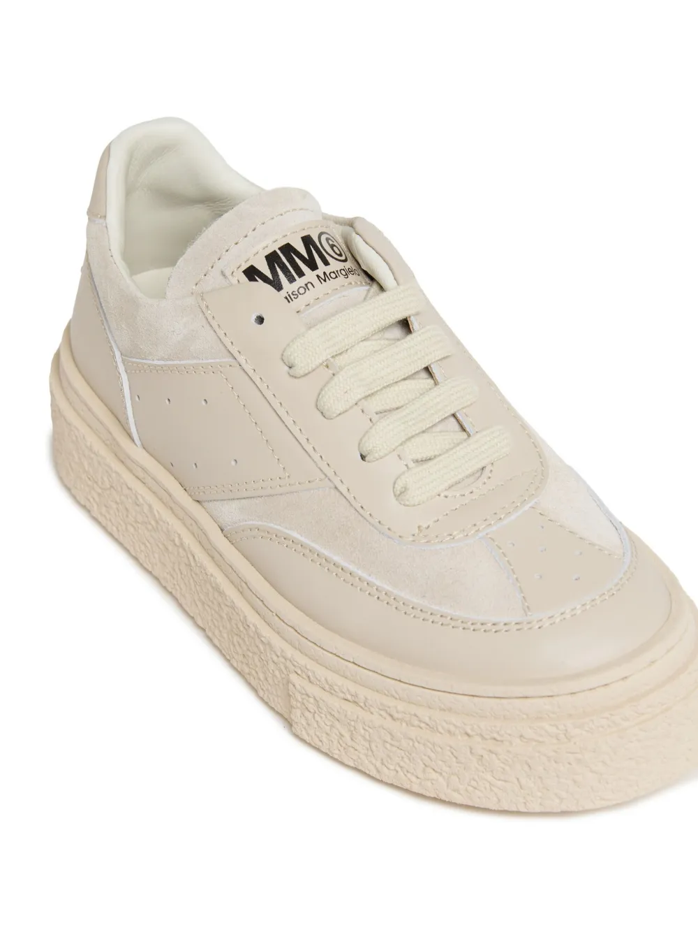 MM6 Maison Margiela Kids platform leather-suede trainers AH78F