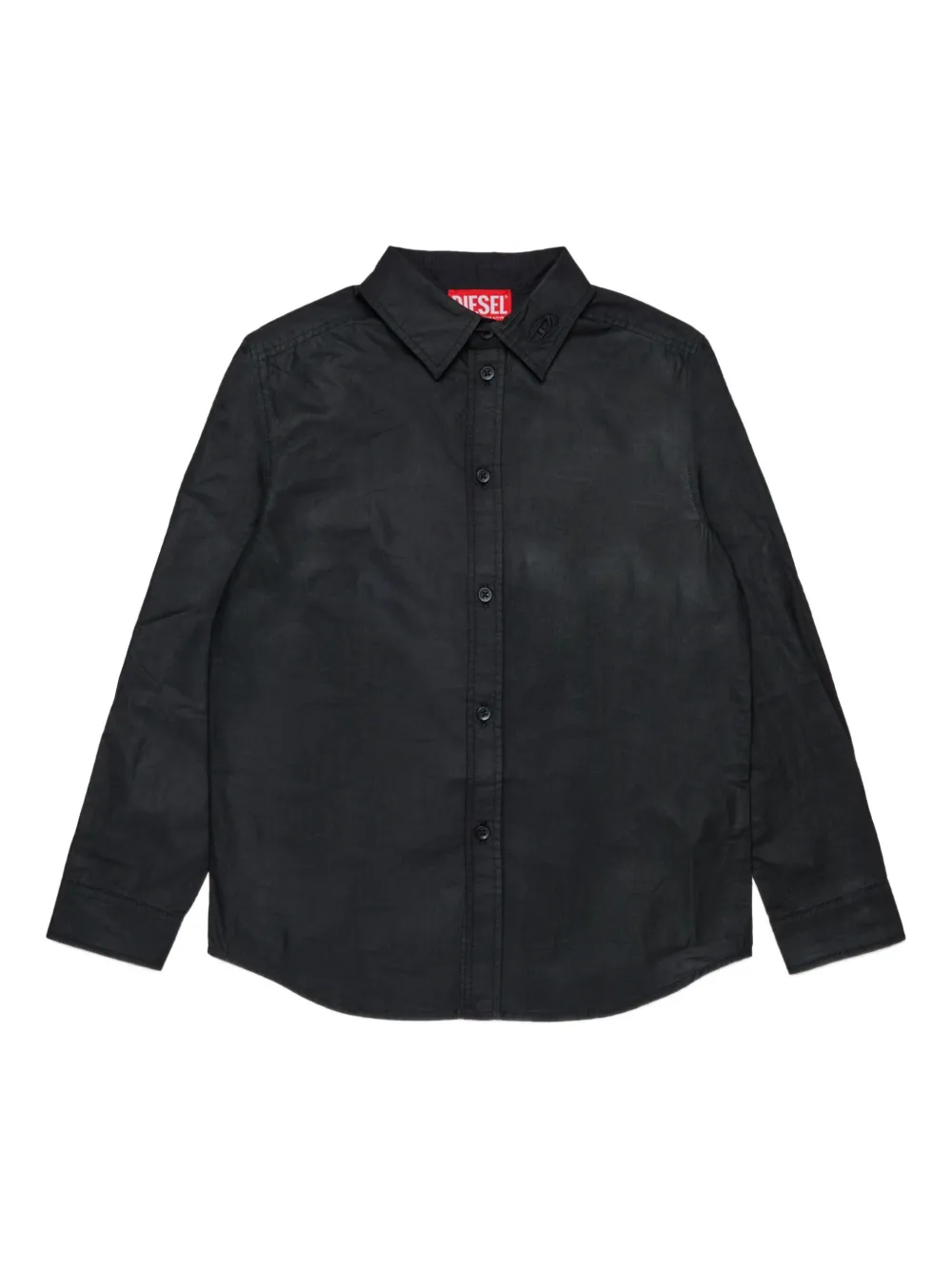 Diesel Kids Shirt met geborduurd logo Zwart