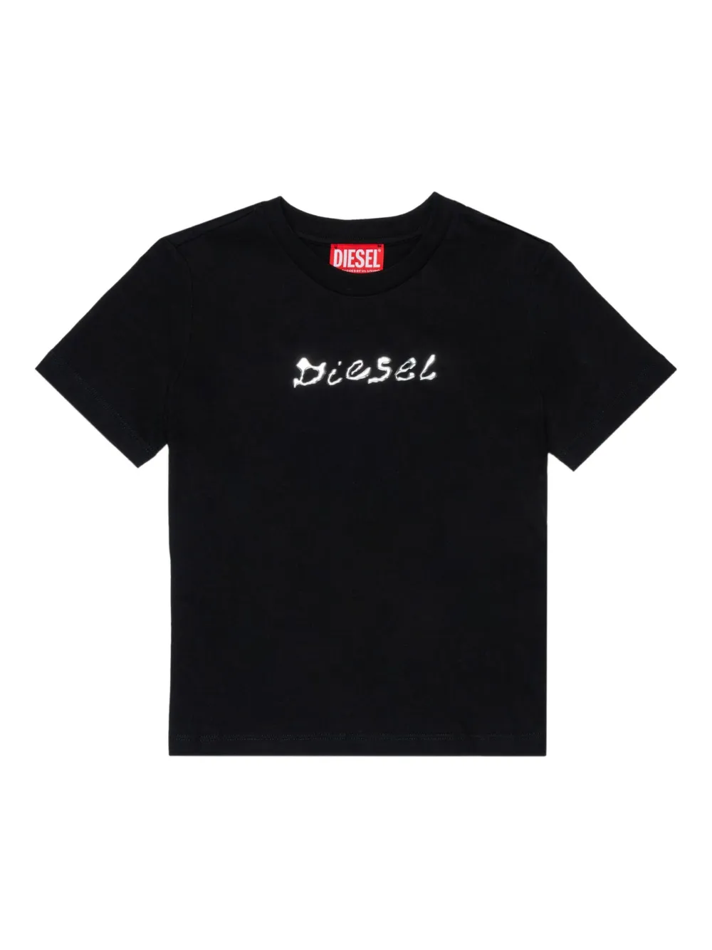 Diesel Cotton Blend T-shirt With  Print In Black