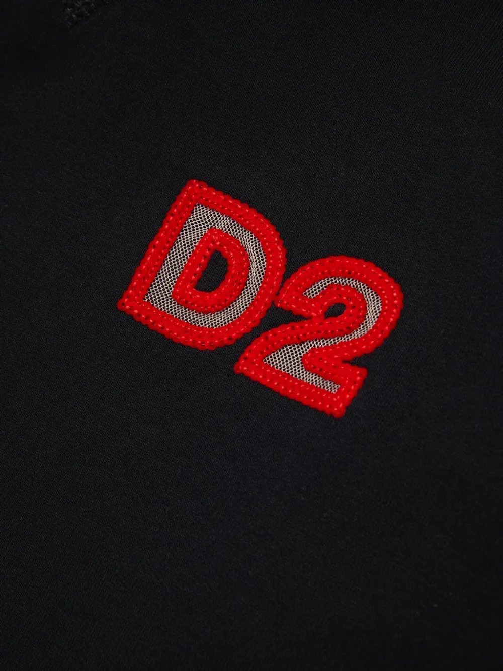 DSQUARED2 KIDS Hoodie met logopatch Zwart