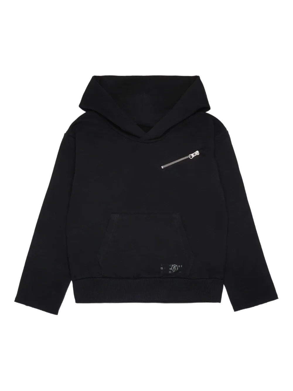 MM6 Maison Margiela Kids zip-pocket hoodie Zwart