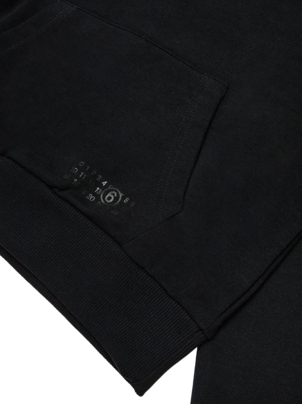 MM6 Maison Margiela Kids zip-pocket hoodie Zwart