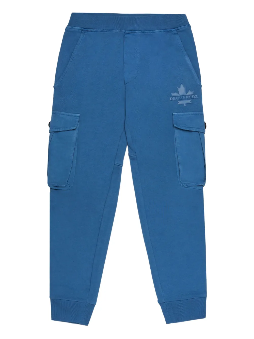DSQUARED2 KIDS Cargo broek met logo en esdoornblad Blauw