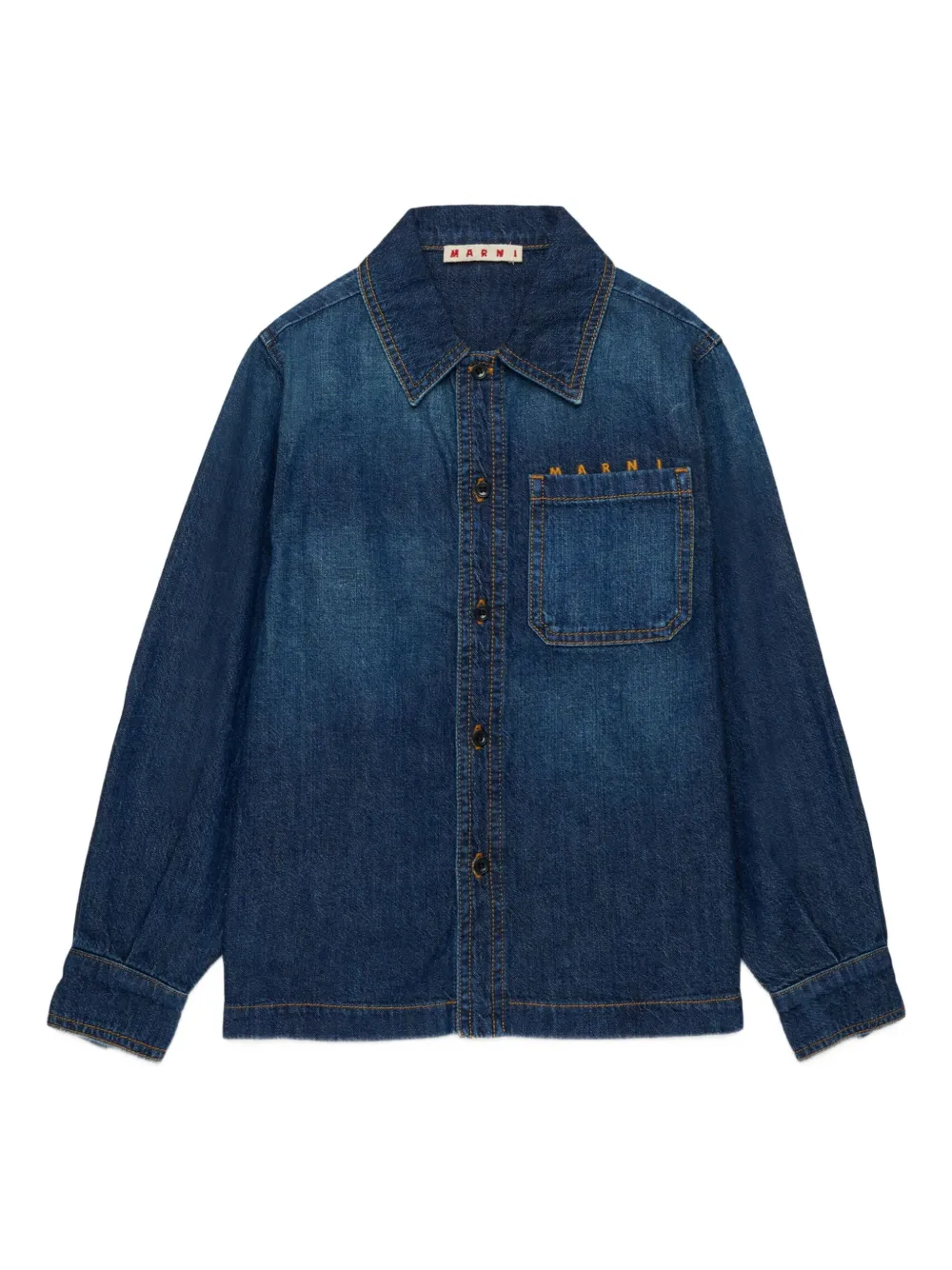 Marni Kids Katoenen shirt Blauw