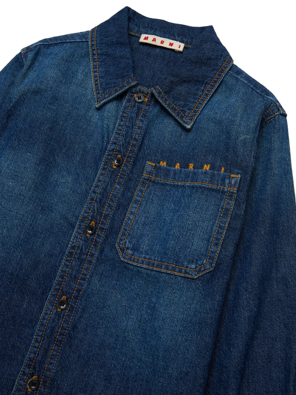 Marni Kids Katoenen shirt Blauw