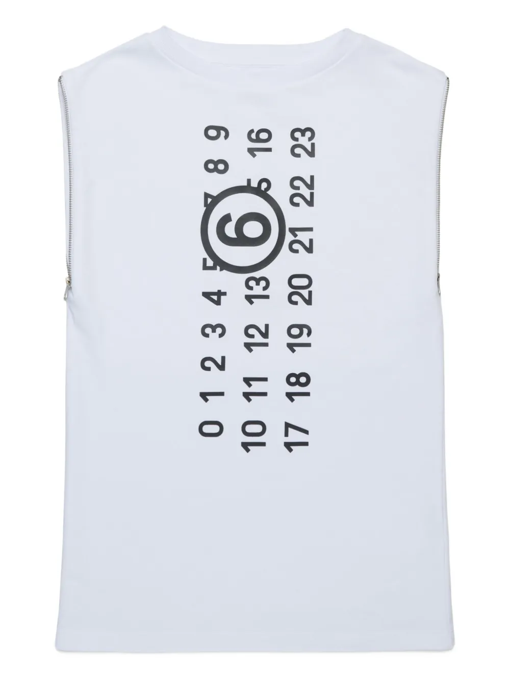 MM6 Maison Margiela Kids Jurk met Numbers-patroon Wit