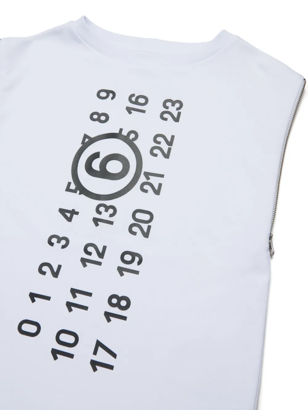 MM6 Maison Margiela Kids Jurk met Numbers-patroon Wit