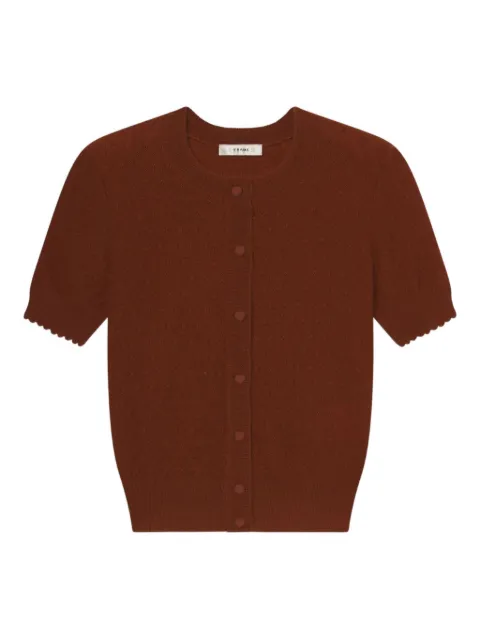 FRAME scallop-trim knitted cardigan