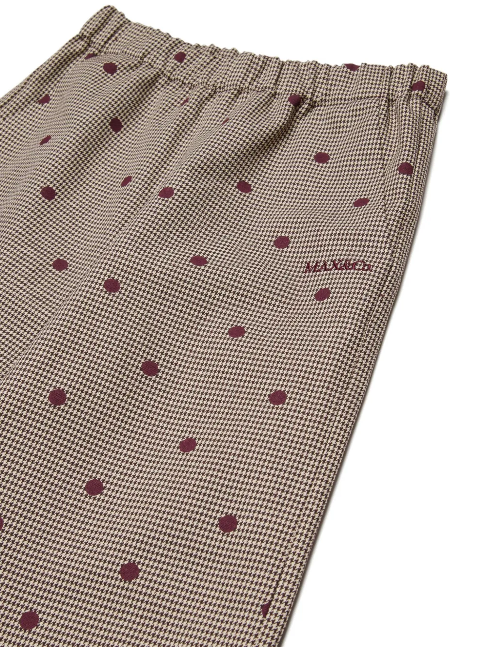MAX&Co. Kids Geruite broek Bruin
