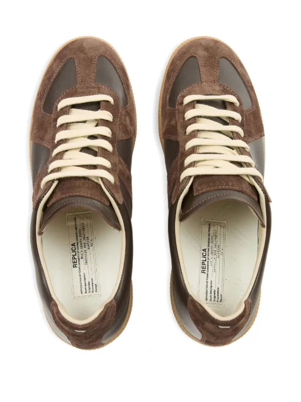 【関税＆送料込み】Maison Margiela Brown And Dark Green Sne Maison Margiela Replica Sneakers - Chic Brown – Kith