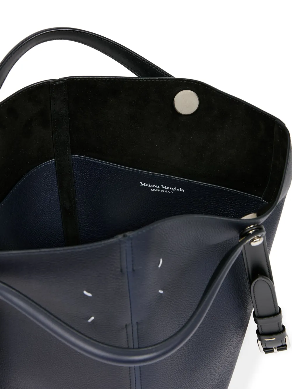 Maison Margiela Leren bucket-tas Blauw