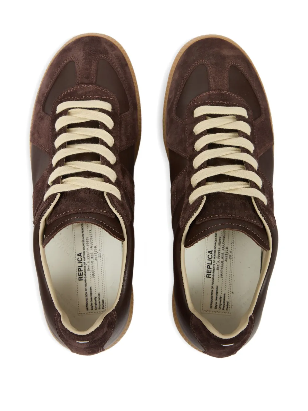 Maison Margiela Dark Brown Replica Sneakers In Brown