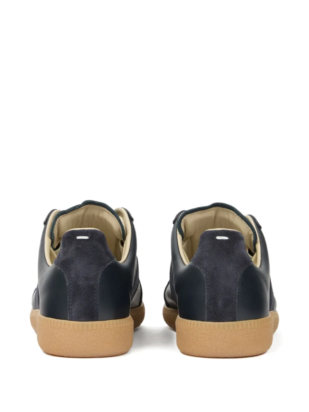Maison Margiela suede and leather lace-up sneakers Black