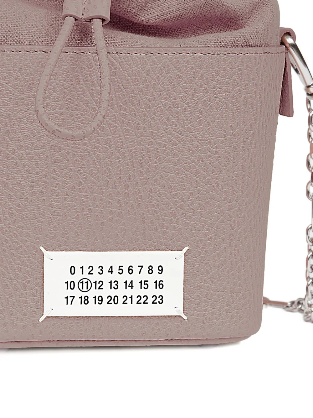 Maison Margiela Leren schoudertas met trekkoord Bruin