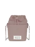 Maison Margiela drawstring bucket leather shoulder bag - Brown