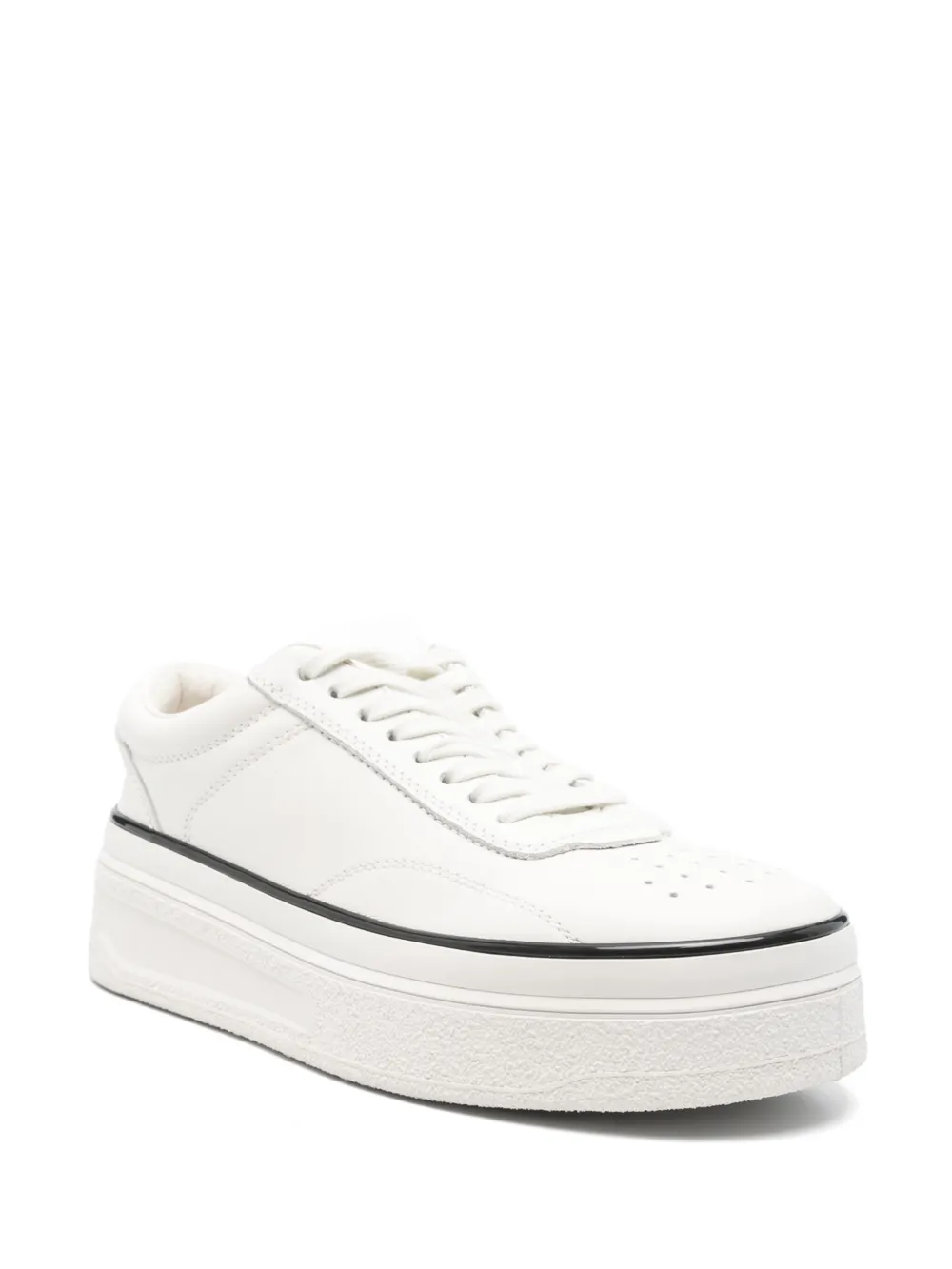 Jil Sander Pre-Owned Sneakers met plateauzool - Wit