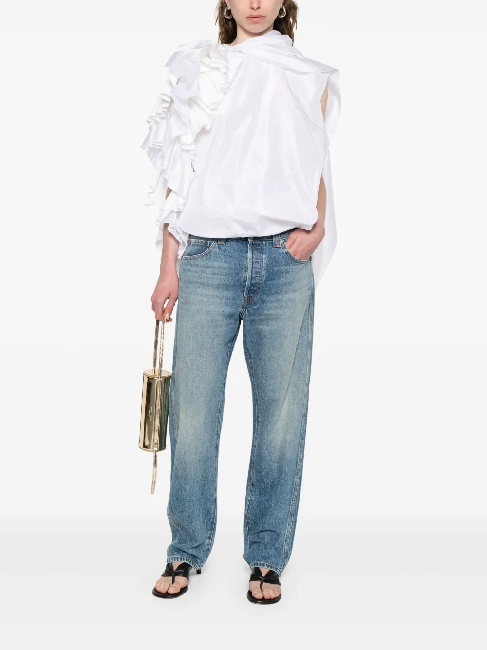 Carven Blouse met ruches - Wit