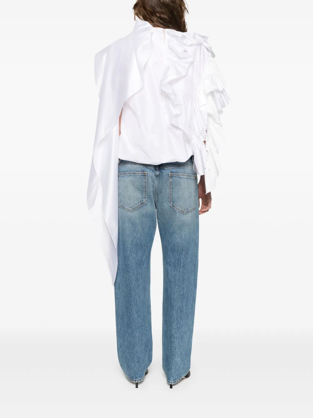 Carven Blouse met ruches Wit