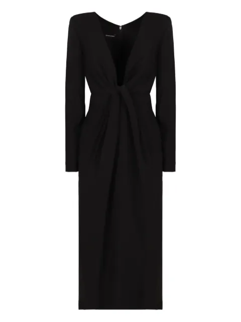 Emporio Armani knot-detailing midi dress