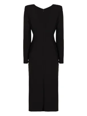 black lace high neck dress Rabanne - Black Long Dress In Lace And Jersey - T40 - Women