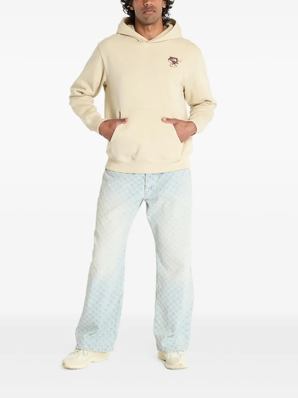 The North Face Hoodie met logo Beige